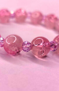Rose Pink Crystal Accent Bracelet