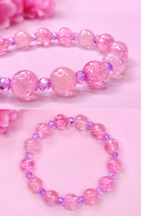 Rose Pink Crystal Accent Bracelet
