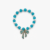 Aqua White Pearl with Aqua Bow