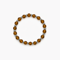 Brown Crystal with Metal Pearl