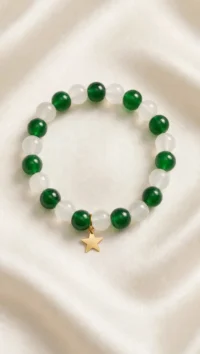 763987739_1597265931993643_4596412953211367362_n Green And White Star Bracelet