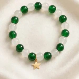 763987739_1597265931993643_4596412953211367362_n Green And White Star Bracelet