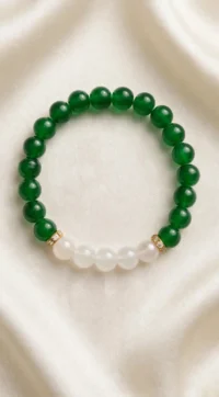 Green White Independence Day Bracelet